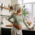Schwangerschaftsstreifen am Bauch